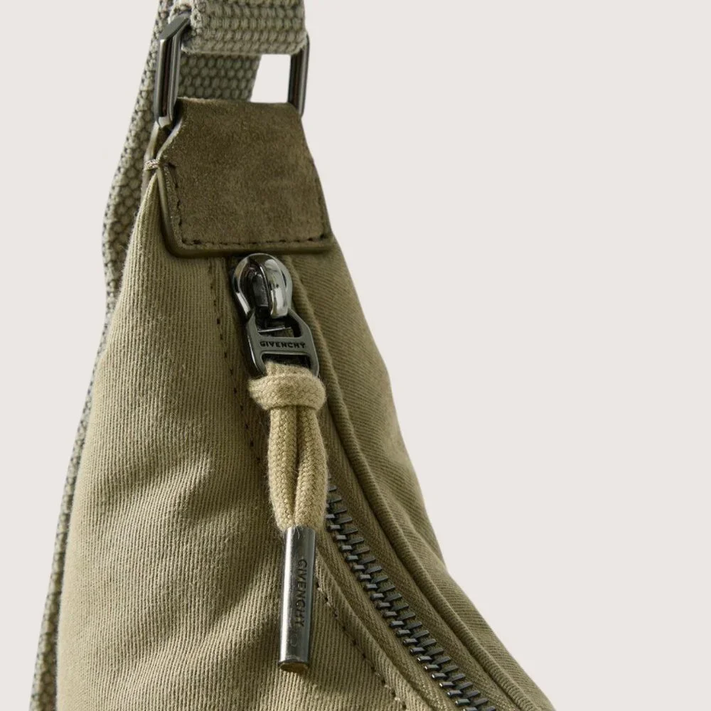 NWT Givenchy - Voyou Buckled Webbing-Trimmed Padded Twill Messenger Bag